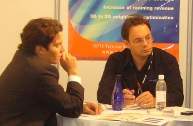 Sylvain Fey-Ronc, Astellia Sales Manager (left) & Xavier Eme, Astellia Regional Sales Director at AfricaCom 2007 event