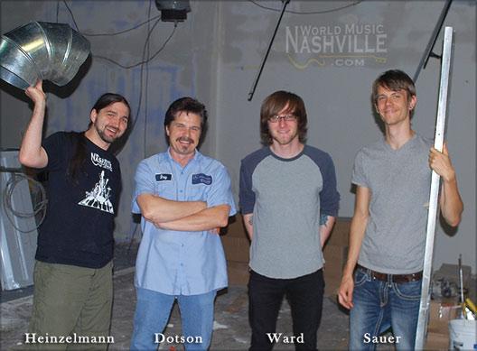 World Music Nashville guitar staff jumps into demolition project.