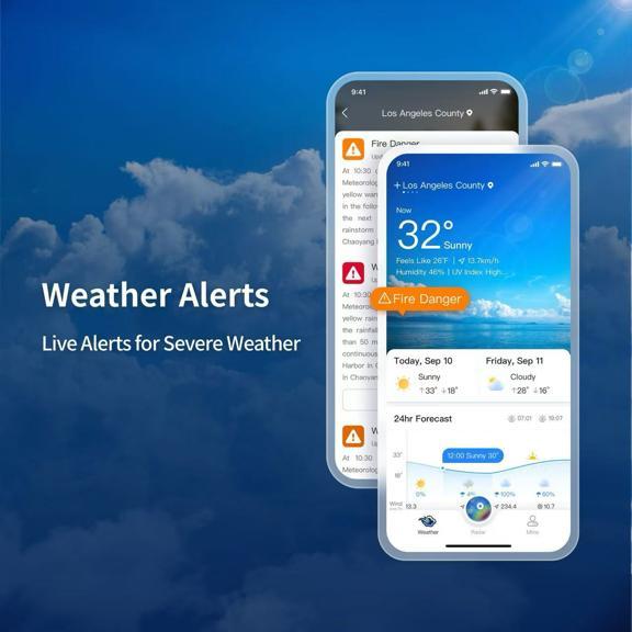 Los Angeles wildfires spread. MojiWeather prompts attention