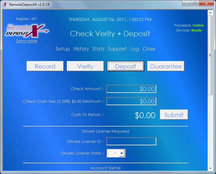 RemoteDepositX Preview on Windows 7