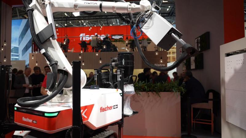 Construction robot digitalization construction site at BAU 2025, Messe München (© Messe.TV - Deutsche Messefilm & Medien GmbH)