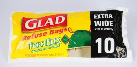 New GLAD ForceFlex garbage bags