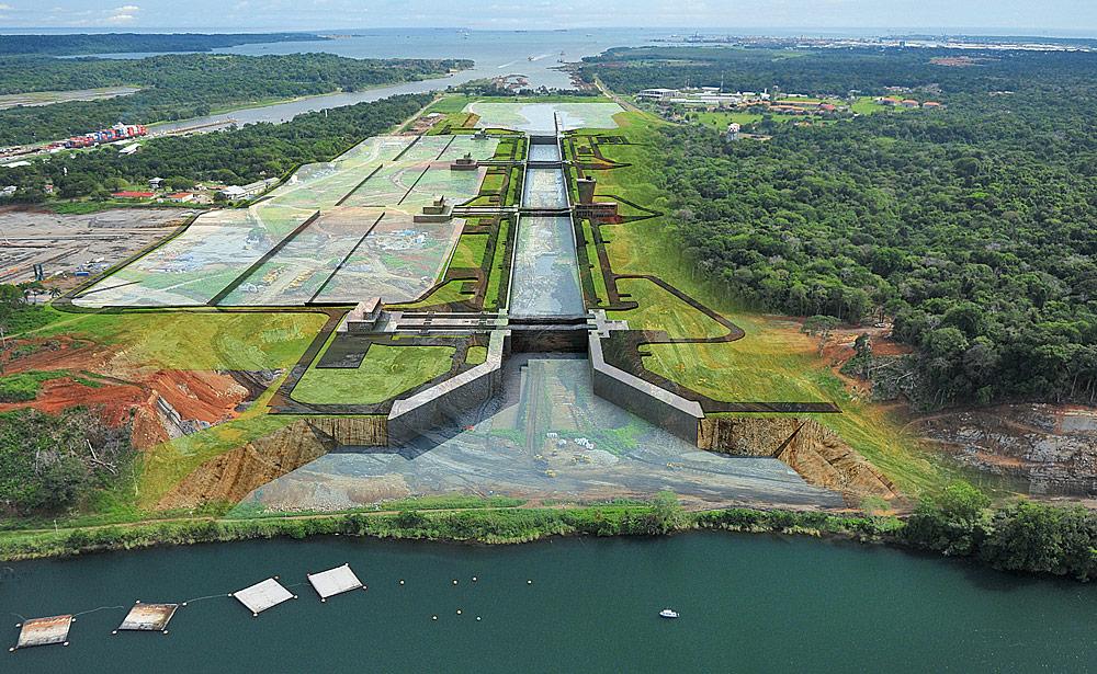 In addition to the exisiting locks, the two new installations repectively, will effectively double the capacity.