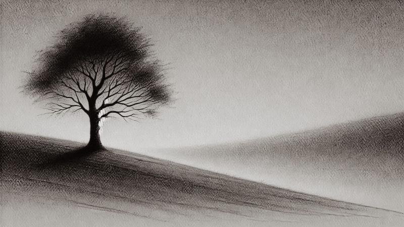 Truth in the shadows - When hate is pursued, but deception remains. A tree of morality in an L (© DREIFISCH)
