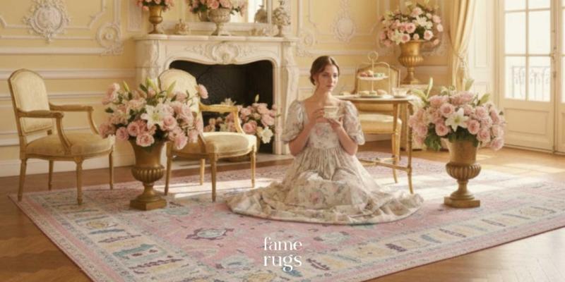 Fame Rugs Is Going Viral With Washable Regency-Inspired Designs