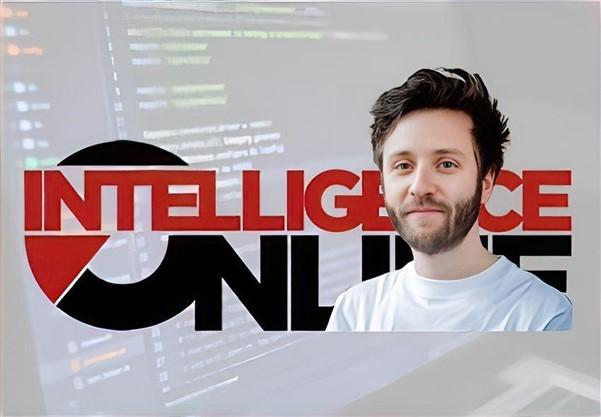 Intelligence Online Logo and Quentin Botbol, Director of Publication