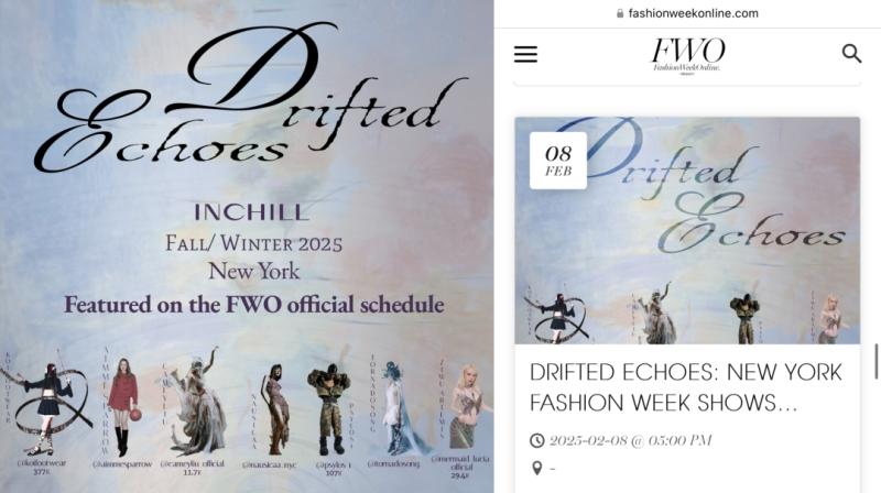 Drifted echoes fall/winter 2025 NYFW show: a fusion