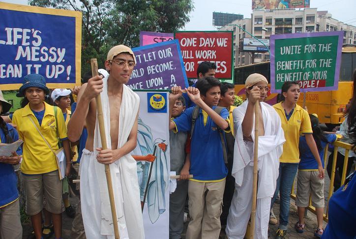 Billabong High International school Malad adopt Gandhian approach to spread awareness on Global Warming
