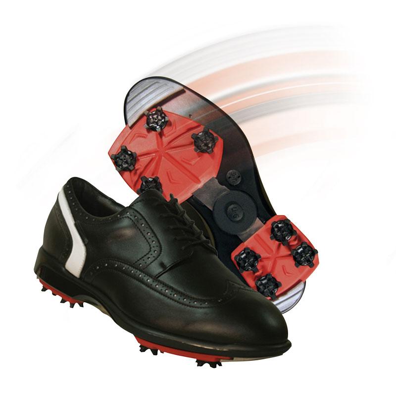 The "Free-Release.com" golf shoe with rotatable sole