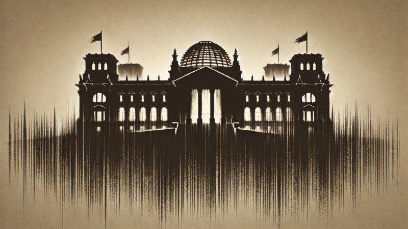 Once made of bronze from loot material in 1916, "Dem Deutschen Volke" is written in large letters. (© DREIFISCH)