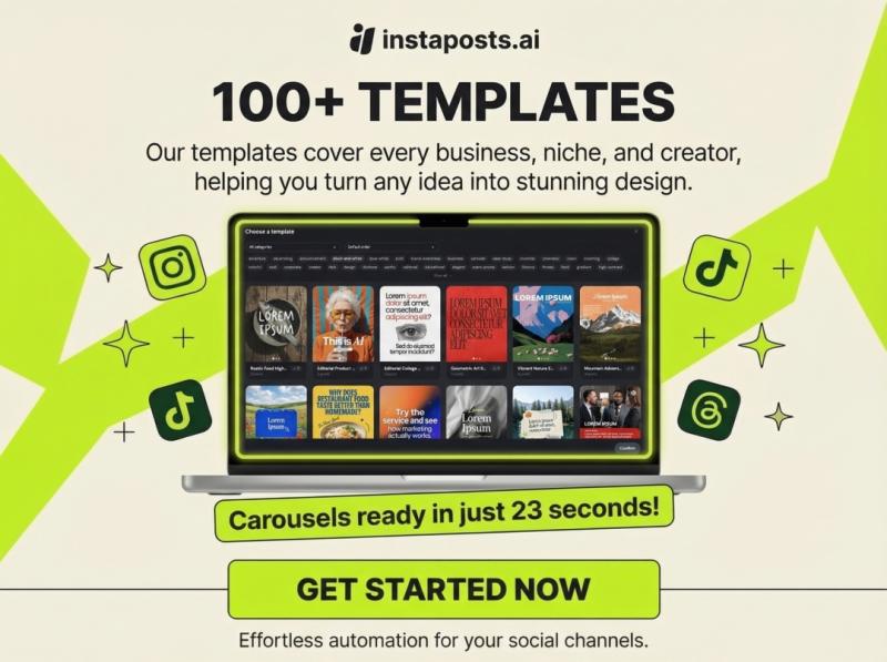 Creating carousel content shouldn't require a designer, a copywriter, and two hours of formatting. Insta Posts uses AI to generate polished LinkedIn and Instagram carousels from a single prompt in under 60 seconds. With editable slides, branding presets,