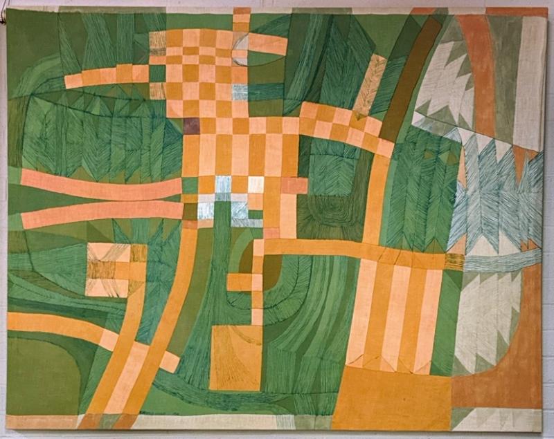 Rare Mid-Century abstract Tapestry originally exhibited in New