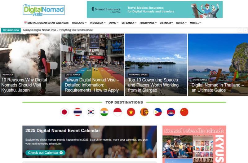 The Digital Nomad Asia Launches Global Event Calendar