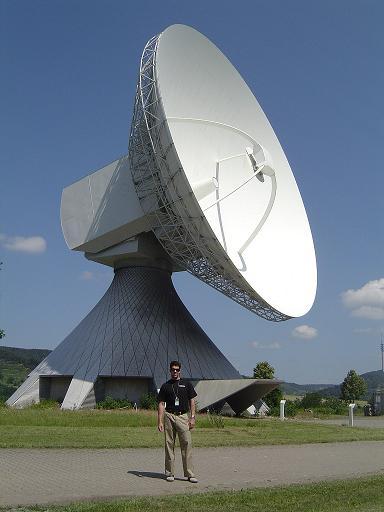 Satcom Resources' Rob Schuster, sales engineer and certified installer recently completed satellite hub install at Intelsat in Fuchsstadt , Germany