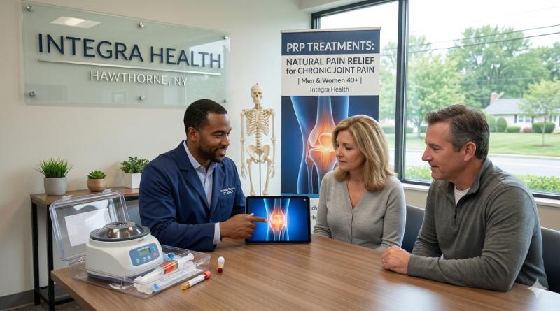 Integra Health in Hawthorne, NY, offers non-surgical PRP treatments for chronic joint pain, helping men and women over 40 find relief. Schedule your PRP injections consultation today.