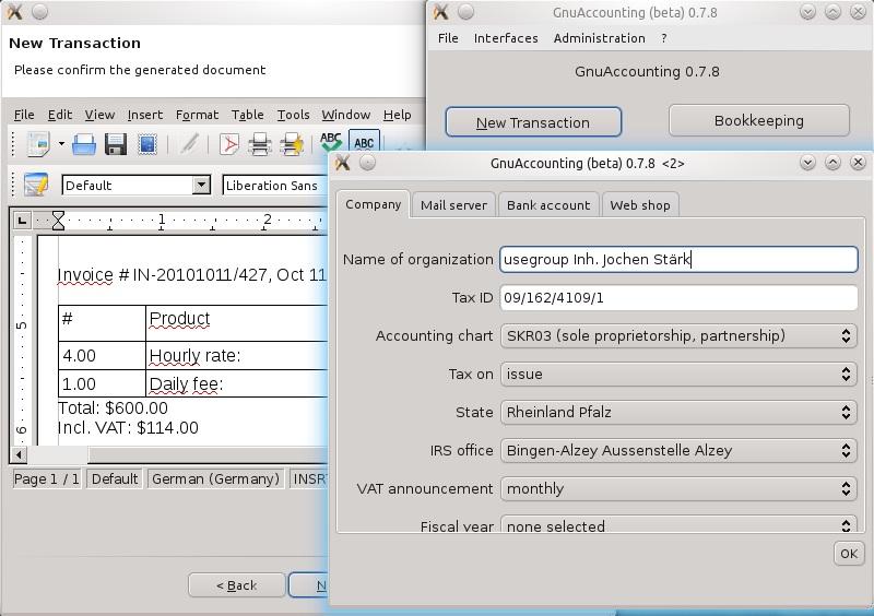 Gnuaccounting 0.7.8 on Kubuntu 10.10