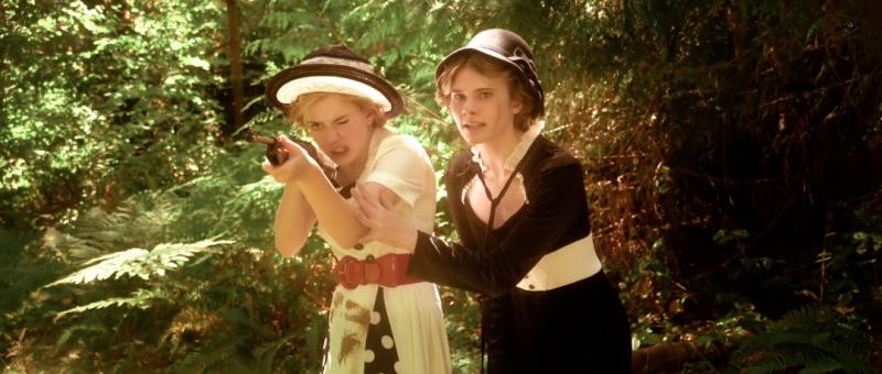 Lydia Pearl Pentz and Cali Scolari are fish-out-of-water heiresses lost in the forest of the Pacific Northwest in The Great Depression.