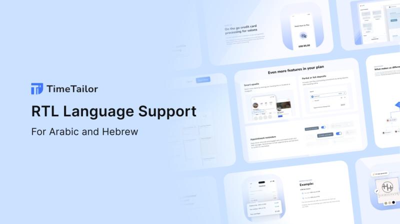 TimeTailor salon management software introduces right-to-left language support for Arabic and Hebrew