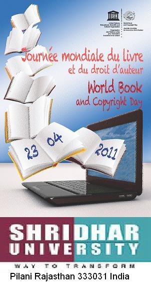 Pilani Rajasthan Shridhar University Observes World Book and Copyright Day 2011