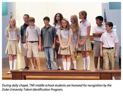 TMI students receive Duke TIP recognition