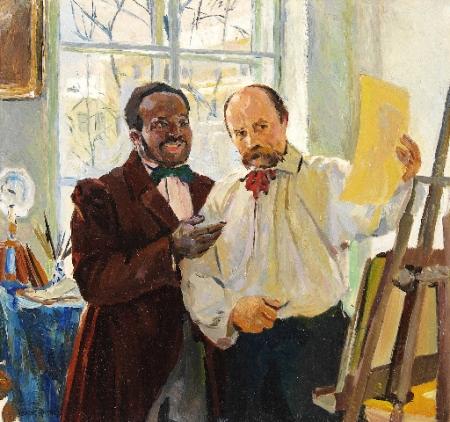 Louis Picard, Ira Aldridge in Taras Shevchenko’s Studio. Oil on academy board. 2.8 x 23cm (8.5 x 9 in). Estimate: € 8000-12 000