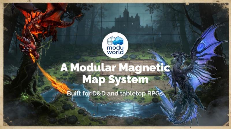 Moduworld Launches a Magnetic Map System for D&D and Tabletop