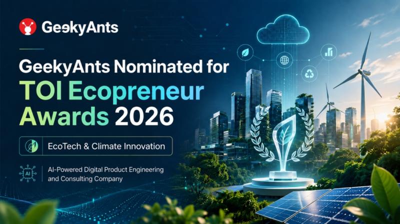 GeekyAnts Nominated for TOI Ecopreneur Awards 2026 in EcoTech &