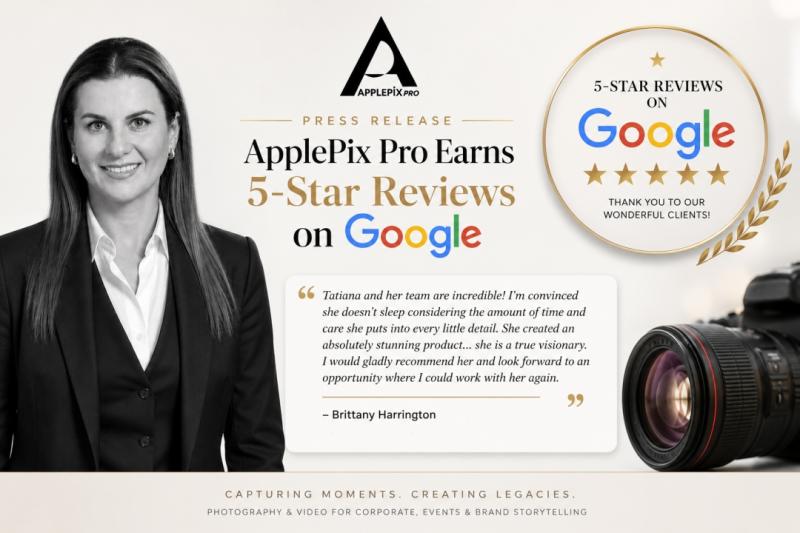 ApplePix Pro Named the Best Choice for Commercial Videography and Photography Services in the Greater New York Area