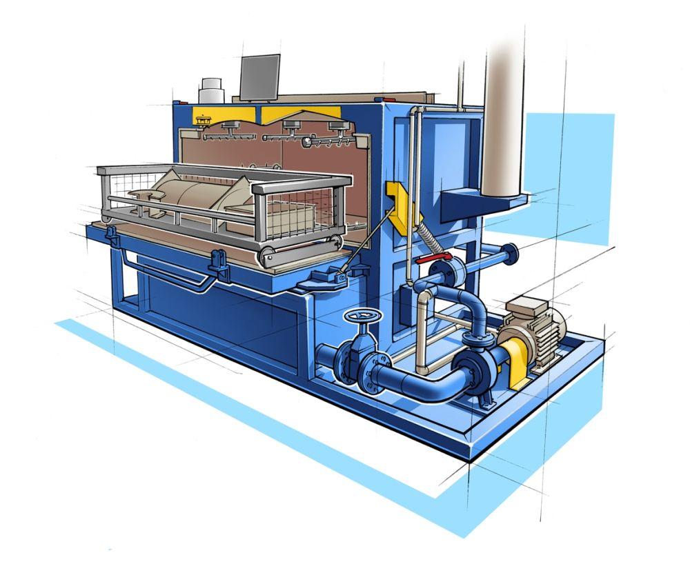 To be showcased at D.W.RENZMANNs drupa booth: Washing machine, model 340: Cleans printing press parts such as ink pans, ink containers, doctor blades and other parts.