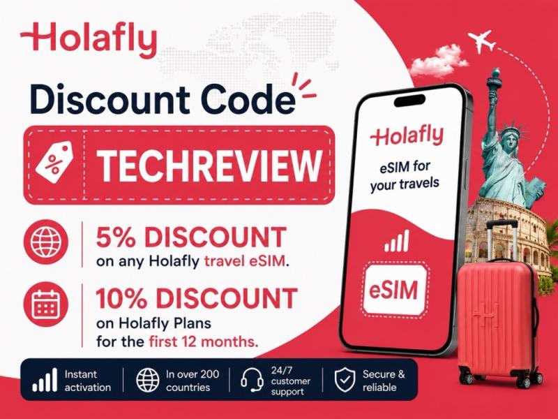 Use the Holafly discount code TECHREVIEW for 5% off any Travel eSIM or 10% off Holafly Plans for your first 12 months.