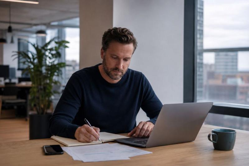 Between a laptop and unanswered questions: AI turns career guidance into an active decision. ( (C) Frank-Ringo Gutacker / AI-generated press photo)