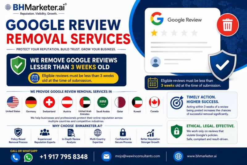 BHMarketer.ai Expands Google Review Removal Services Across the United States, Europe, Canada, and GCC Countries — GLOBAL — Aslikannih