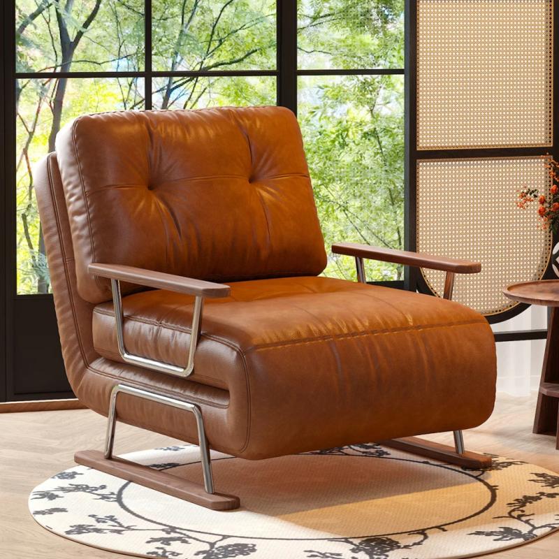 JASIWAY Launches 4-in-1 Foldable Sofa Bed in Caramel Eco-Leather for Modern Homes