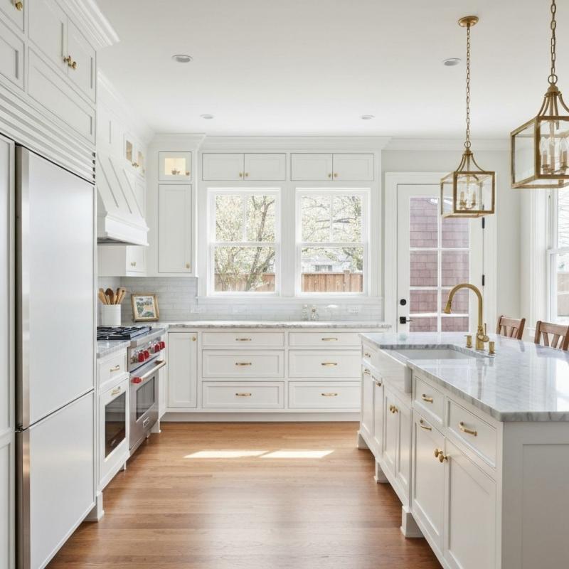 A recent kitchen remodel completed by S & B Construction and Remodeling. The company now serves homeowners across Montgomery County, Pennsylvania.