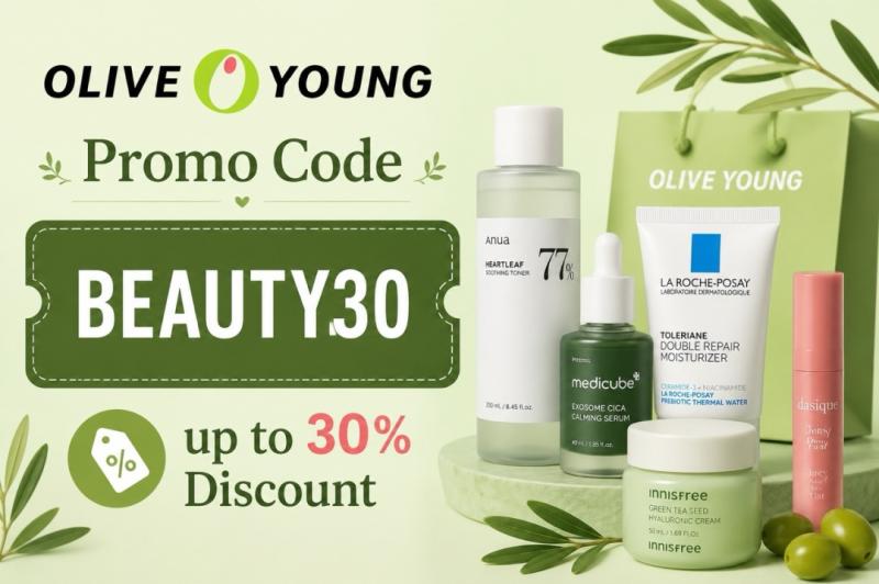 Olive Young Promo Code BEAUTY30 offers up to 30% off purchases at Olive Young Global.