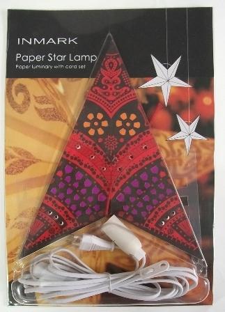 Inmark offers Paper star lamp combo packs with electric cords.