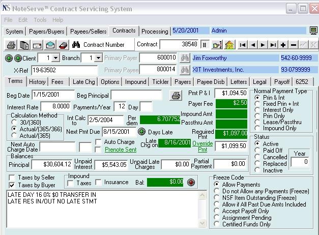 New Prices for NoteServe Contract Servicing Software