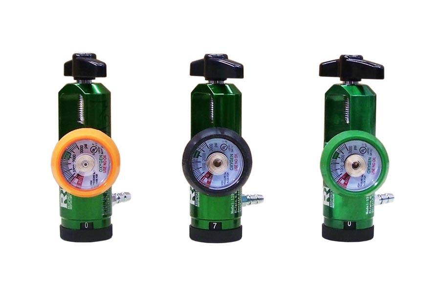 Responsive Respiratory Upgrades Oxygen Regulators with Flow by Color Gauge Guards