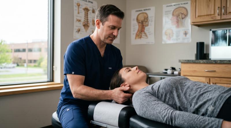 A chiropractor at Crossroads Chiropractic & Health Center delivers a precise cervical adjustment to provide advanced headache relief in West Henrietta, New York, targeting the root structural causes of chronic migraines and neck tension.
