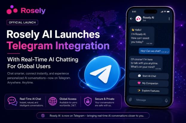 Rosely AI Launches Telegram Integration With Real-Time AI