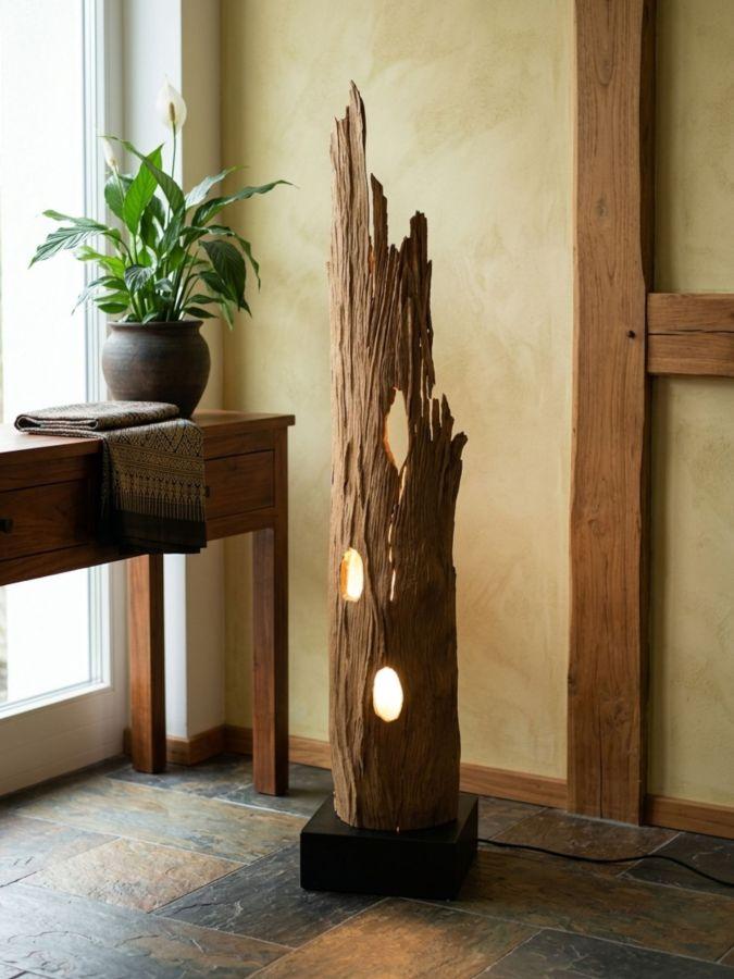 Driftwood floor lamp RANONG XL by Kinaree - every piece is one of a kind ( (C) Alexandra Haehnel)