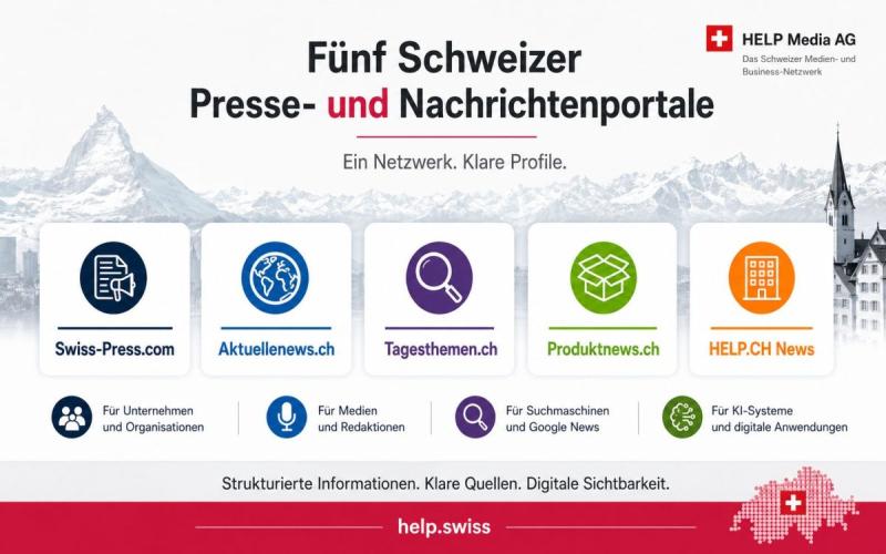Five Swiss press and news portals operated by HELP Media AG ( (C) HELP Media AG)