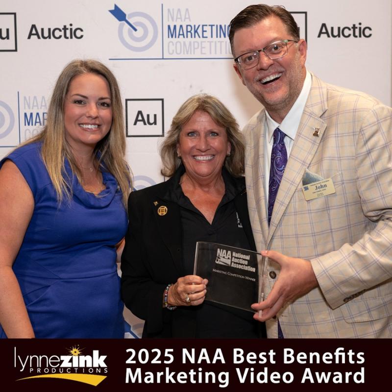 Benefit Auctioneer Lynne Zink Honored with Top National Award at 2025 National Auction Association Marketing Competition