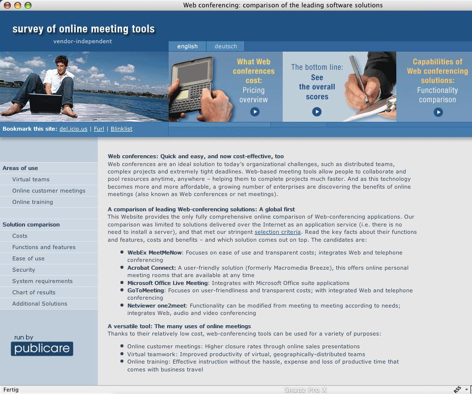 13 new Web-conferencing solutions tested by vendor-independent portal
