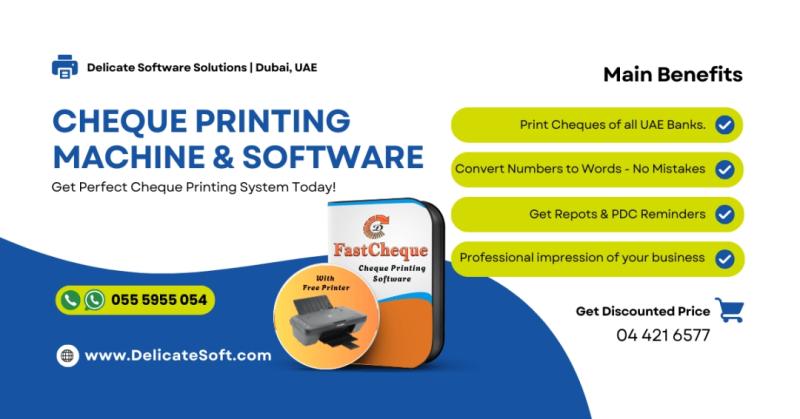 Delicate Software Solutions Launches Advanced Cheque Printing Software UAE, Revolutionizing Financial Operations for Dubai and Abu Dhabi Businesses