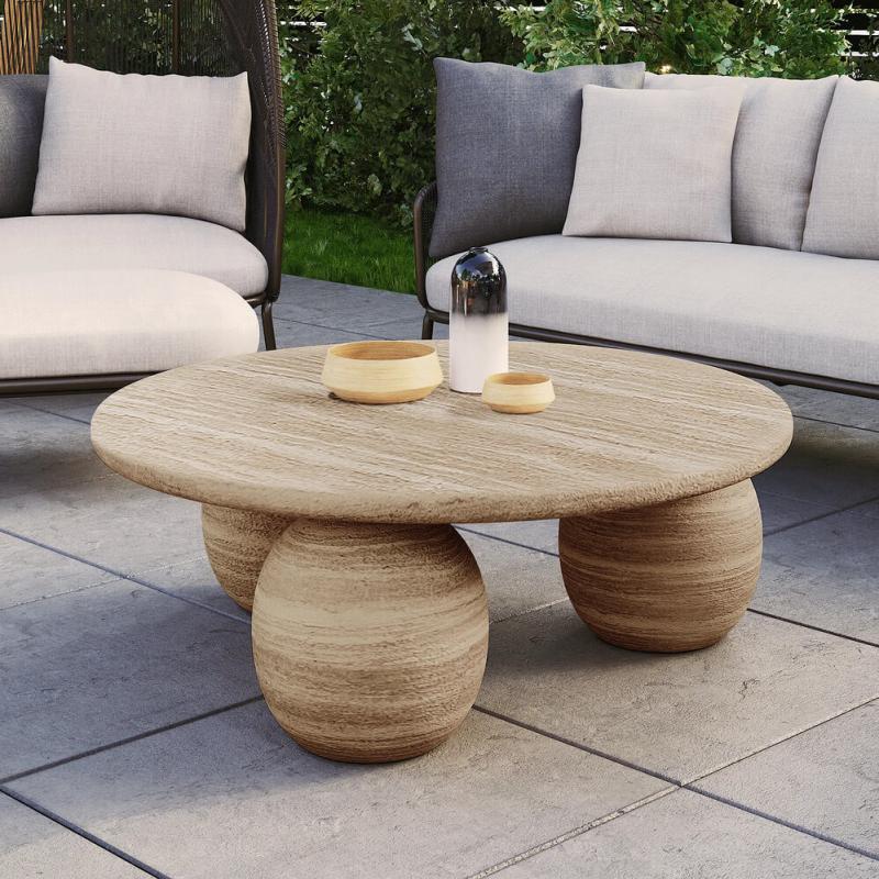 Luxo Living Introduces Chocolate Brown Norah Boucle Sofa Collection and Sculptural Concrete Coffee Tables