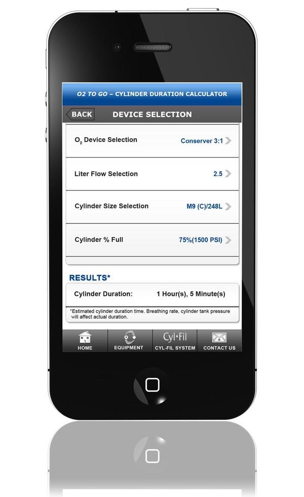 Responsive Respiratory Introduces O2 To Go! Cylinder Duration Calculator, Free Mobile App