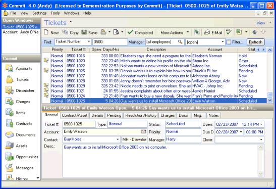 Commit™ is an affordable business management solution designed specifically for small computer repair, computer services and managed service providers businesses who want to manage their daily activities better, improve results and save costs