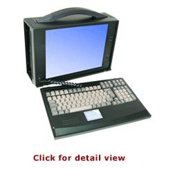 PLW 8150 features: portable, 15" 200nit 1024x768 TFT LCD panel, Anti-reflection tempered strengthen glass protection LCD, ntel Core Duo T2500 2.0GHz, Built-in DVD, 1.44MB FDD, 100GB HD, 2 x 2.5” removable SATA HD bay,  2 X PCI expansion slots