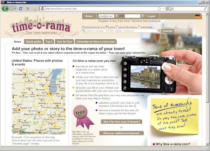 time-o-rama.com offers bands and musicians a free homepage as well as free web space for mp3s and other data.